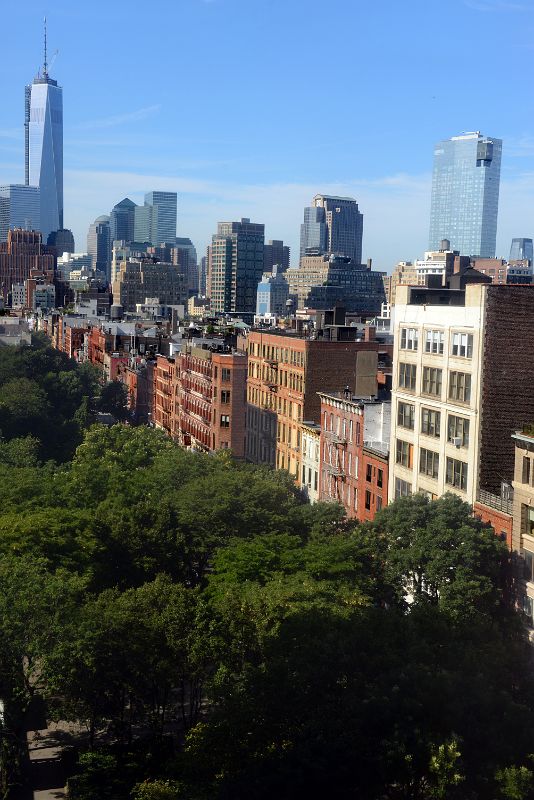 17-4 One World Trade Center, LaGuardia Place, Trump Soho From NYU Bobst Library New York Washington Square Park